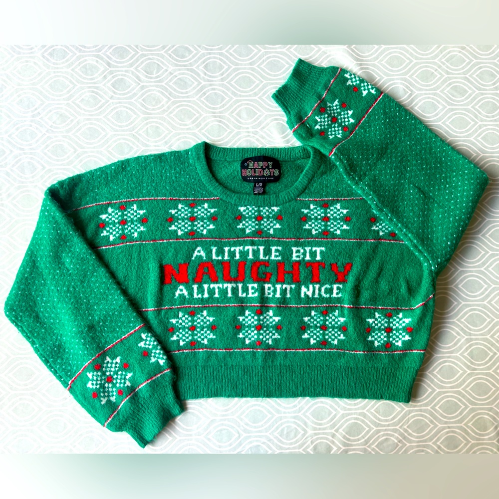 Oversized green Christmas sweater